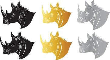 Rhino Tribal Illustration for Rustic and Forest Concepts vector