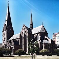 Santo peters catedral en malmo en Suecia foto