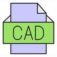 CAD File and paper icon concept vector