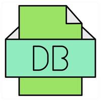 DB File and folder icon concept vector