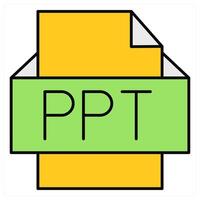PPT File and folder icon concept vector