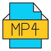 Mp4 File and document icon concept vector