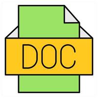 DOC File and data icon concept vector