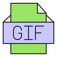 GIF File and data icon concept vector