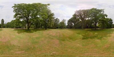 Spherical panorama of park cemetery Ohlsdorf in Hamburg. Equirectangular projection is used, usable in most panorama viewers photo