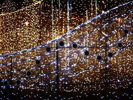 Christmas decoration with baubles forming musical notes photo
