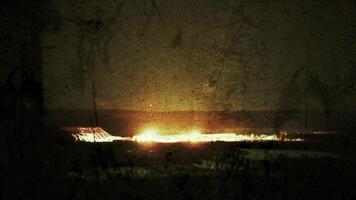 Grungy shot of a mine in the night photo