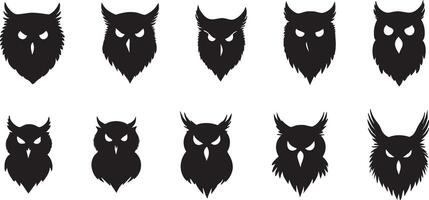 Wise Owl Face Design for Nature Art Projects vector