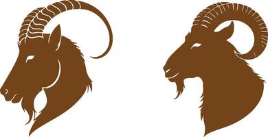 Ibex Head Design for Wilderness and Wildlife Art vector