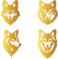 golden Jackal Design for Wild Animal and Predator Branding vector
