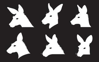 Kangaroo Portrait Design for Wildlife Branding vector