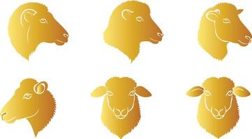 golden Rustic Sheep Illustration for Countryside Concepts vector