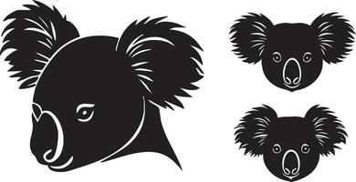 Forest Koala Head Art for Nature-Inspired Projects vector