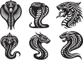 Cobra Sketch for Wildlife and Reptile Artwork vector
