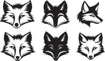 Graceful Fox Head for Rustic Artwork Projects vector