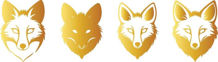 Bold Golden Fox Artwork for Unique Decorative Projects vector