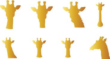 Giraffe Profile for Majestic Wildlife Illustrations vector