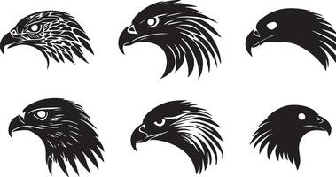 Flying Hawk Head for Majestic Wildlife Projects vector