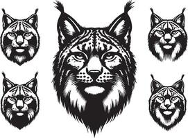 Nature-Inspired Lynx Head for Artistic Projects vector