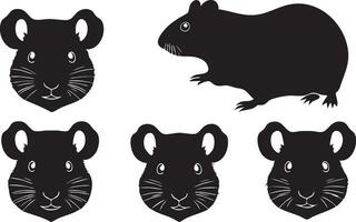 Tiny Hamster Head for Creative Animal Art vector