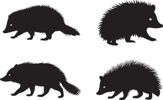 Hedgehog Figure for Playful Wildlife Projects vector