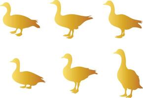 Golden Goose Silhouette for Majestic Nature Art vector