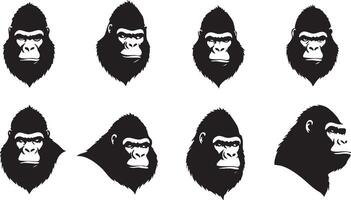 Jungle Gorilla Profile for Bold Animal Branding vector