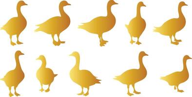 Elegant Golden Goose Design for Bird-Themed Creations vector