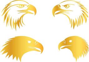 Golden Eagle Emblem for Wildlife-Themed Art vector