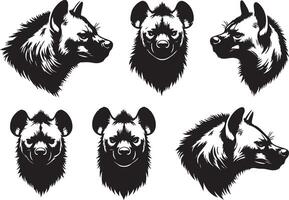 Scavenger Hyena Head for Nature-Themed Graphics vector