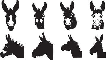 Friendly Donkey Silhouette for Animal Branding vector