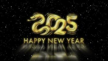 2025, New Year, Year of the Snake, Luxurious Text Animation of the Snake 01 video