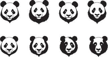 Panda Face Art for Eco-Friendly Designs vector