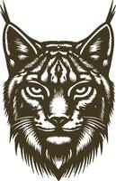 Wild Feline Symbol Featuring a Lynx Head vector