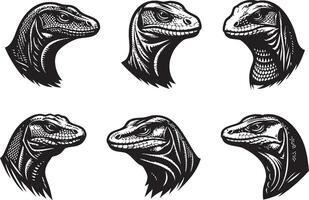 Reptile Head Art for Nature-Inspired Graphics vector