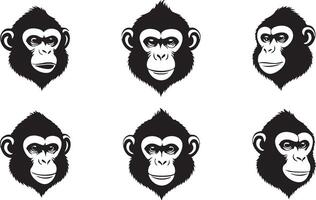 Jungle Monkey Profile for Nature-Inspired Graphics vector
