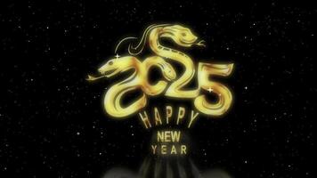 2025, New Year, Year of the Snake, Luxurious Text Animation of the Snake 02 video