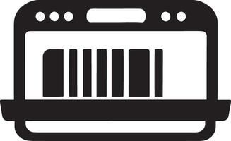A black and white image of a dishwasher vector