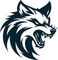 Stylized Wolf Silhouette for Modern Concepts vector