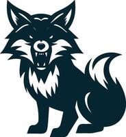 Abstract Wolf Silhouette for Creative Projects vector