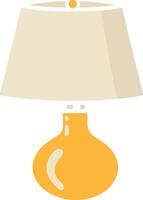 A lamp with a white shade and a yellow base vector