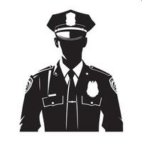 Abstract Policeman Silhouette for Creative Use vector