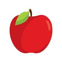 Red Apple. Fruit icon on isolated background in flat style. vector