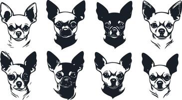Tiny Chihuahua Silhouette for Small Dog Designs vector