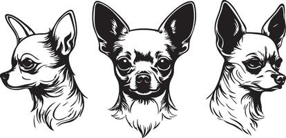 Chihuahua with Tail Up Silhouette for Joyful Dog Art vector