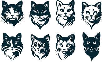 Cat Eyes Silhouette for Captivating and Expressive Art vector
