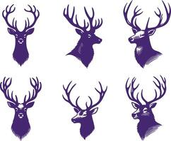 Antlered Stag Design for Rustic Creations vector
