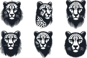 Cheetah Silhouette for Fast and Dynamic Art vector