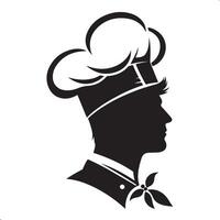 A chef's hat silhouette on a white background vector