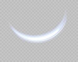 Glowing blue lines. Neon realistic energy speed. Abstract light effect on a dark background. vector
